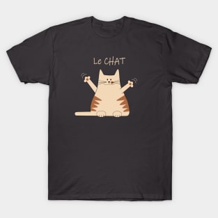 The cat says: comment CHAT va? T-Shirt